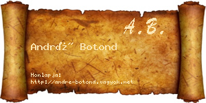 André Botond névjegykártya