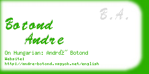 botond andre business card